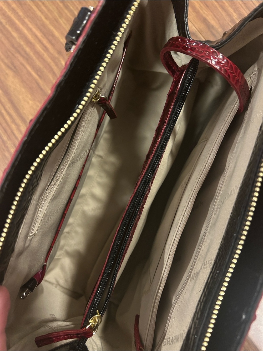 Brahmin Finley Vintage Satchel, Wallet, & Card Holder - Picture 5 of 6